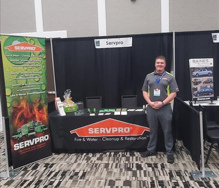 Nick, Posing in front of SERVPRO Booth